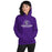 Woman wearing Klein Cain High School Hurricanes Purple Classic Unisex Hoodie 222