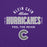 Close-up view of Klein Cain High School Hurricanes Purple Classic Unisex Hoodie 040