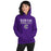 Woman wearing Klein Cain High School Hurricanes Purple Classic Unisex Hoodie 017
