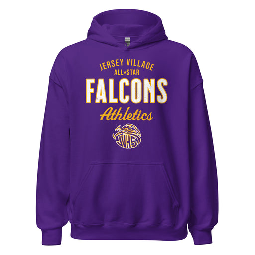 Jersey Village High School Falcons Purple Classic Unisex Hoodie 034