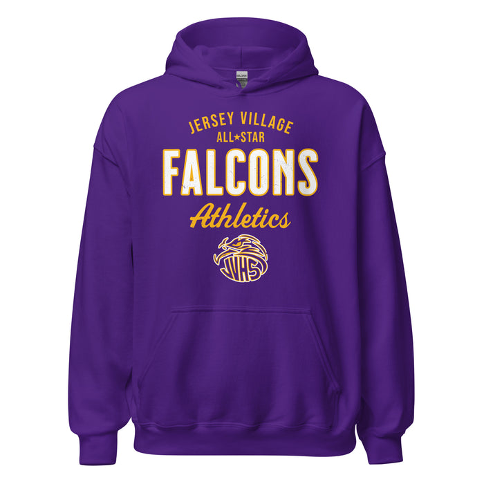 Jersey Village High School Falcons Purple Classic Unisex Hoodie 034