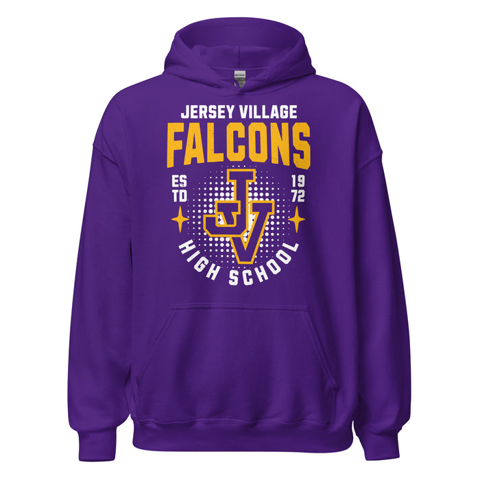 Jersey Village High School Falcons Purple Classic Unisex Hoodie 204