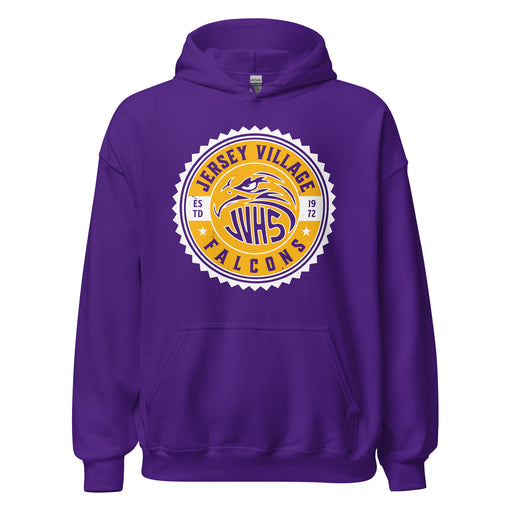 Jersey Village High School Falcons Purple Classic Unisex Hoodie 203