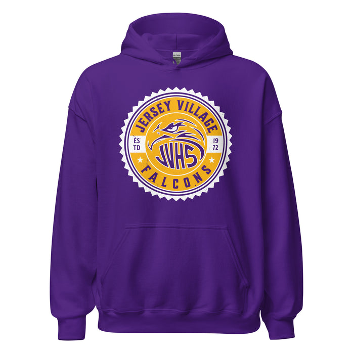 Jersey Village High School Falcons Purple Classic Unisex Hoodie 203