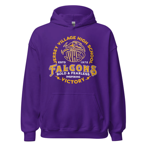 Jersey Village High School Falcons Purple Classic Unisex Hoodie 206