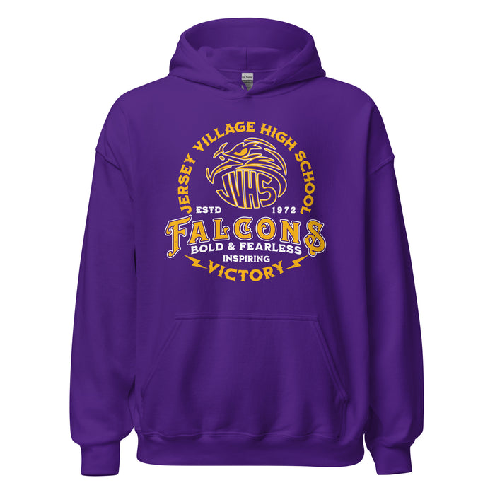 Jersey Village High School Falcons Purple Classic Unisex Hoodie 206