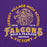 Close-up view of Jersey Village High School Falcons Purple Classic Unisex Hoodie 206