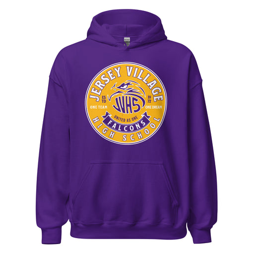 Jersey Village High School Falcons Purple Classic Unisex Hoodie 215