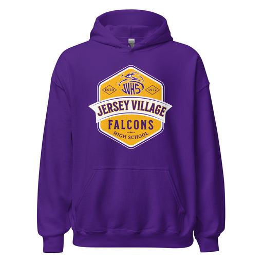 Jersey Village High School Falcons Purple Classic Unisex Hoodie 209