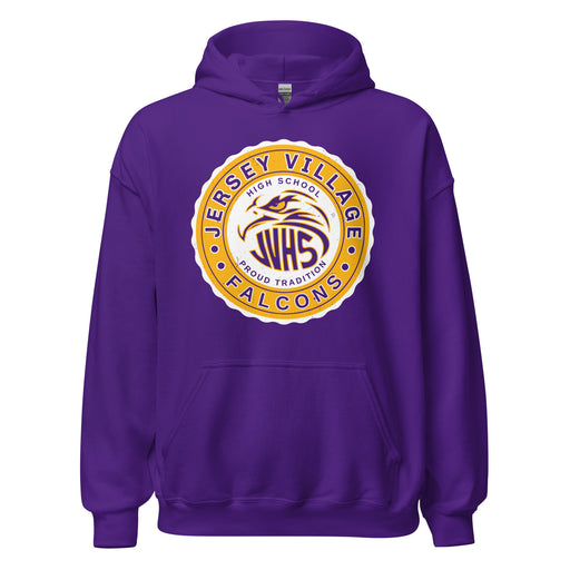 Jersey Village High School Falcons Purple Classic Unisex Hoodie 216