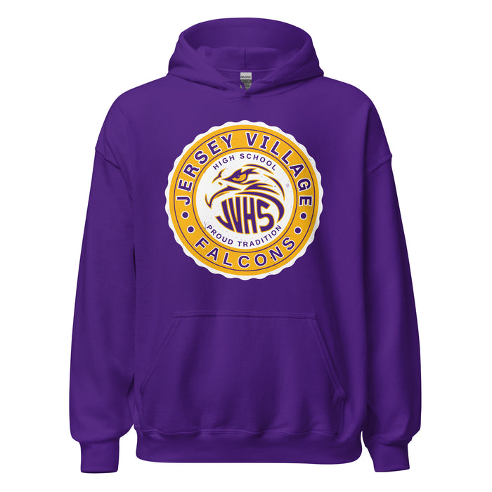 Jersey Village High School Falcons Purple Classic Unisex Hoodie 216