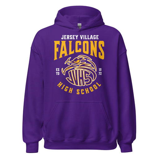 Jersey Village High School Falcons Purple Classic Unisex Hoodie 213