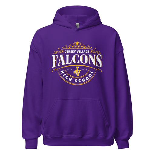 Jersey Village High School Falcons Purple Classic Unisex Hoodie 211