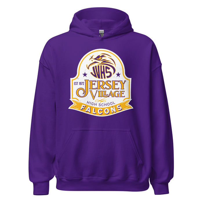 Jersey Village High School Falcons Purple Classic Unisex Hoodie 219