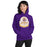 Woman wearing Jersey Village High School Falcons Purple Classic Unisex Hoodie 219
