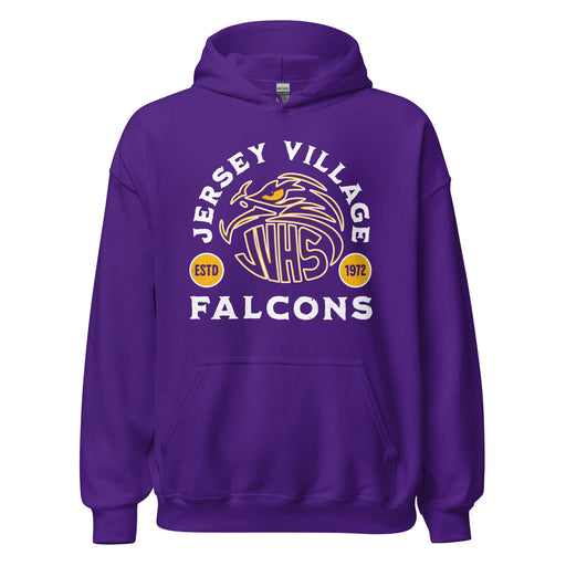 Jersey Village High School Falcons Purple Classic Unisex Hoodie 208