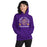 Woman wearing Jersey Village High School Falcons Purple Classic Unisex Hoodie 208