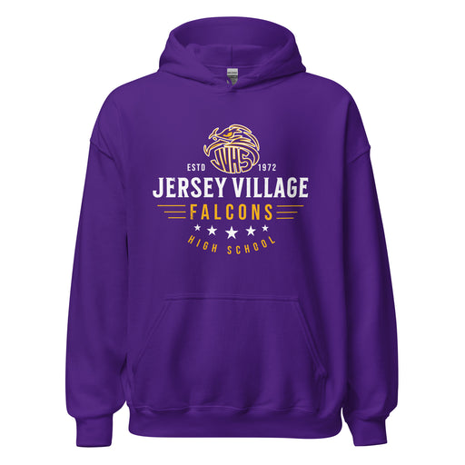Jersey Village High School Falcons Purple Classic Unisex Hoodie 217