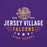 Close-up view of Jersey Village High School Falcons Purple Classic Unisex Hoodie 217