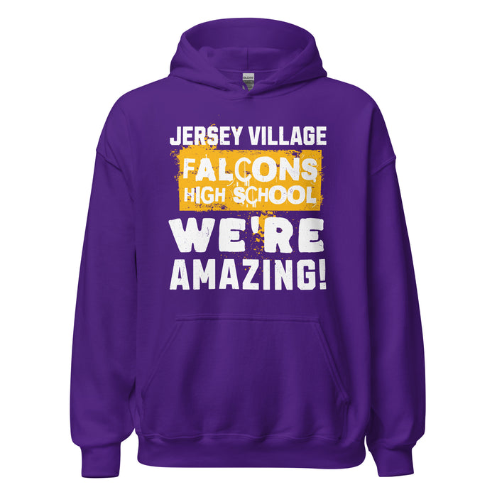 Jersey Village High School Falcons Purple Classic Unisex Hoodie 231