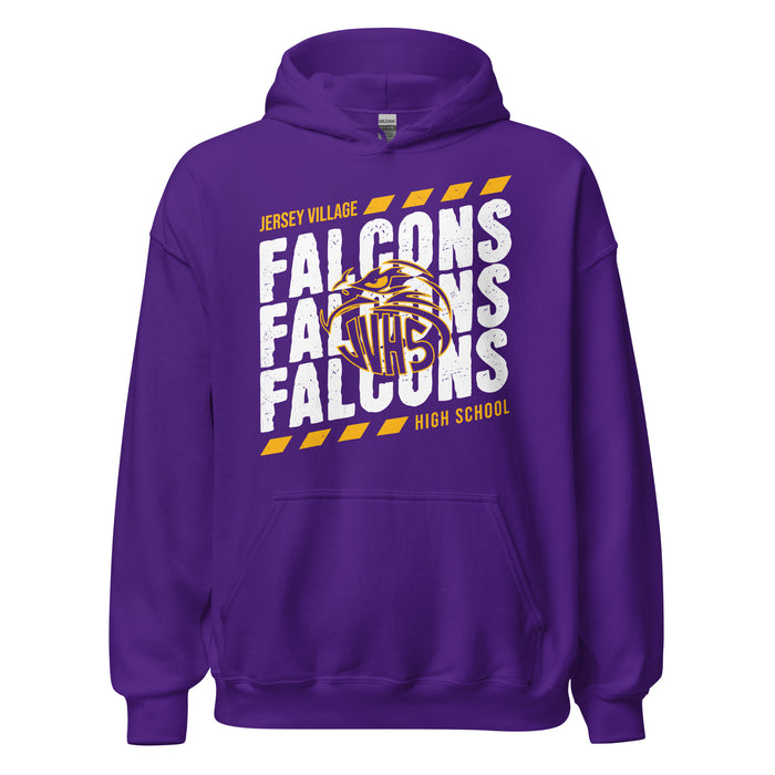 Jersey Village High School Falcons Purple Classic Unisex Hoodie 223
