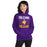 Woman wearing Jersey Village High School Falcons Purple Classic Unisex Hoodie 233