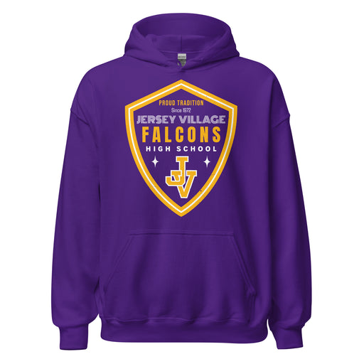 Jersey Village High School Falcons Purple Classic Unisex Hoodie 225