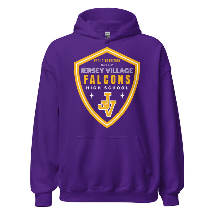 Jersey Village High School Falcons Purple Classic Unisex Hoodie 225