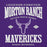 Close-up view of Morton Ranch High School Mavericks Purple Classic Unisex Hoodie 230