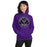 Woman wearing Morton Ranch High School Mavericks Purple Classic Unisex Hoodie 215