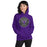 Woman wearing Morton Ranch High School Mavericks Purple Classic Unisex Hoodie 224