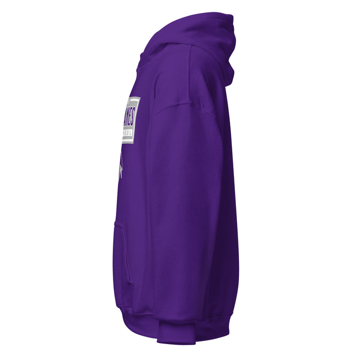 Side view of Klein Cain High School Hurricanes Purple Classic Unisex Hoodie 049
