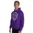 Man wearing Klein Cain High School Hurricanes Purple Classic Unisex Hoodie 225