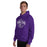Man wearing Klein Cain High School Hurricanes Purple Classic Unisex Hoodie 211