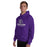 Man wearing Klein Cain High School Hurricanes Purple Classic Unisex Hoodie 222