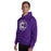 Man wearing Klein Cain High School Hurricanes Purple Classic Unisex Hoodie 214