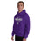 Man wearing Klein Cain High School Hurricanes Purple Classic Unisex Hoodie 040