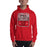 Man wearing a Tomball High School Cougars Red Classic Unisex Hoodie 01