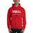 Man wearing a Tomball High School Cougars Red Classic Unisex Hoodie 03