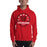 Man wearing a Tomball High School Cougars Red Classic Unisex Hoodie 04