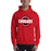 Man wearing a Tomball High School Cougars Red Classic Unisex Hoodie 11