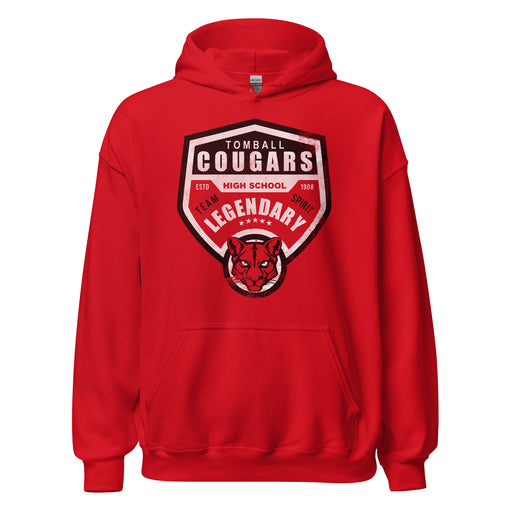 Tomball High School Cougars Red Classic Unisex Hoodie 14