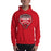 Man wearing a Tomball High School Cougars Red Classic Unisex Hoodie 14