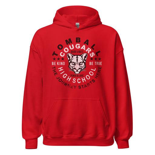 Tomball High School Cougars Red Classic Unisex Hoodie 16