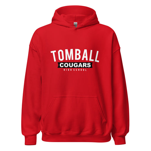 Tomball High School Cougars Red Classic Unisex Hoodie 21