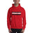 Man wearing a Tomball High School Cougars Red Classic Unisex Hoodie 25