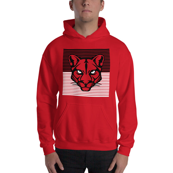 Man wearing a Tomball High School Cougars Red Classic Unisex Hoodie 27