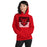 Woman wearing a Tomball High School Cougars Red Classic Unisex Hoodie 27