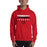 Man wearing a Tomball High School Cougars Red Classic Unisex Hoodie 29