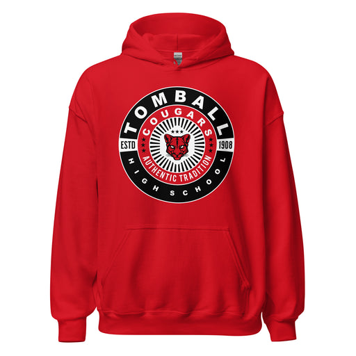 Tomball High School Cougars Red Classic Unisex Hoodie 30